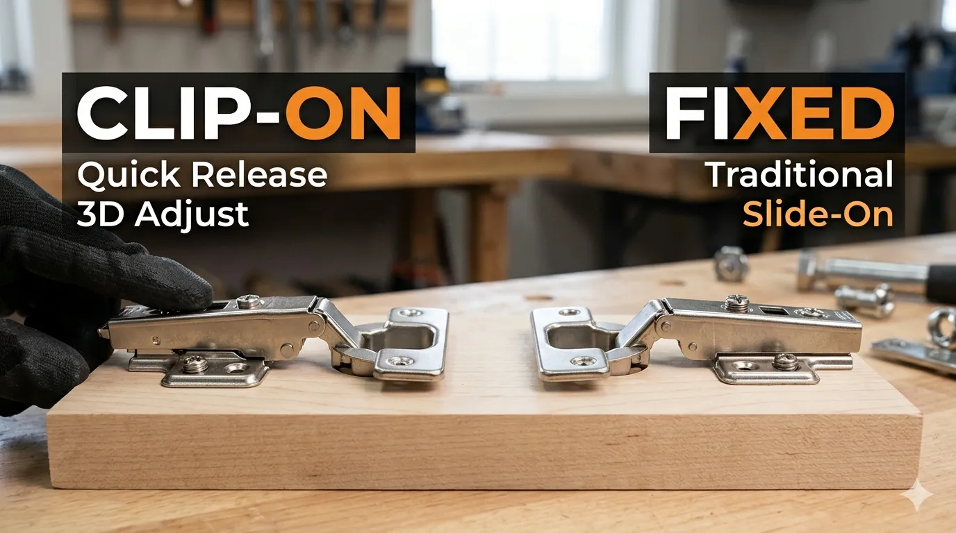 Clip-On vs. Fixed Hinges