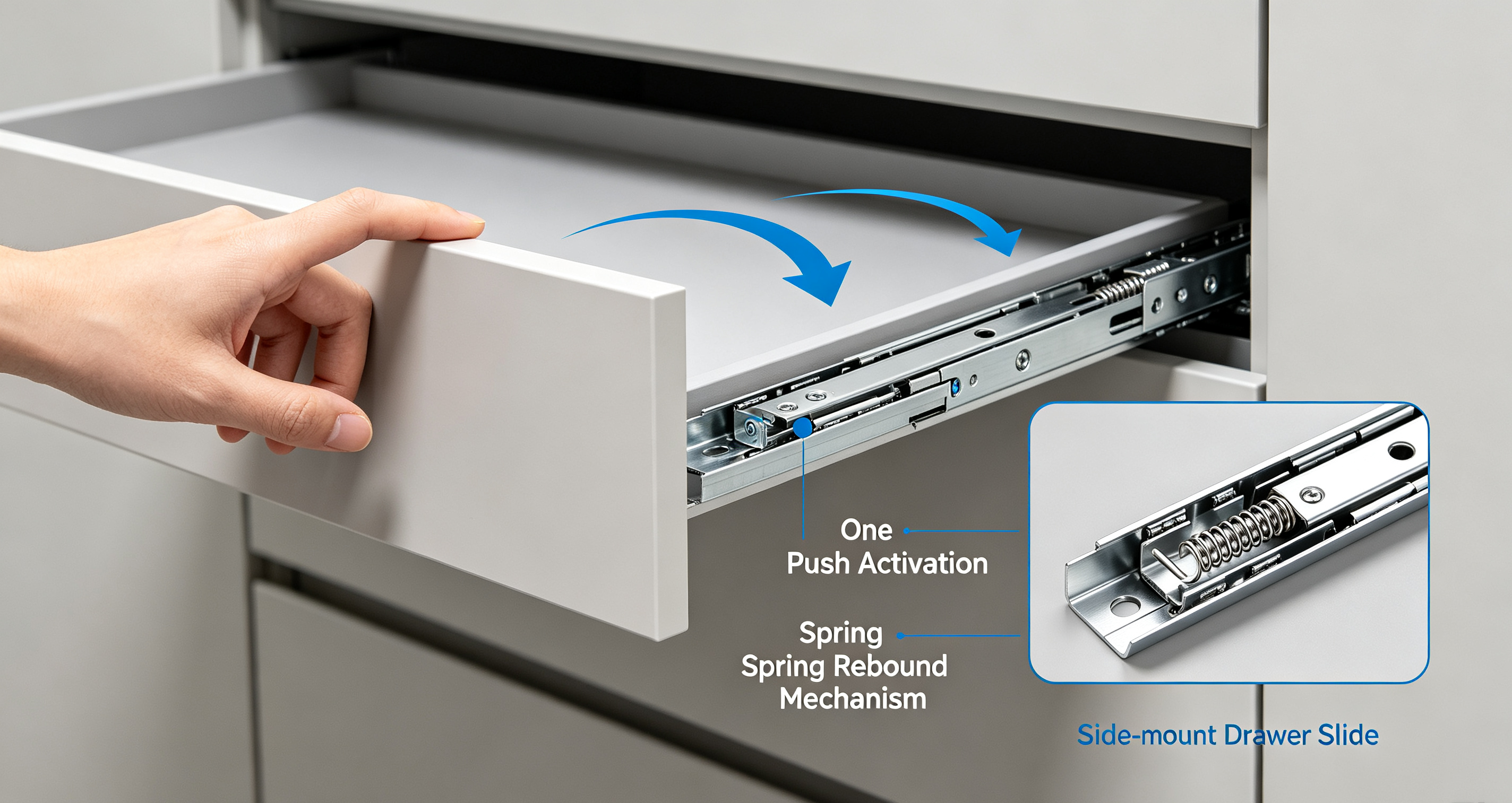 push to open drawer slides supplier