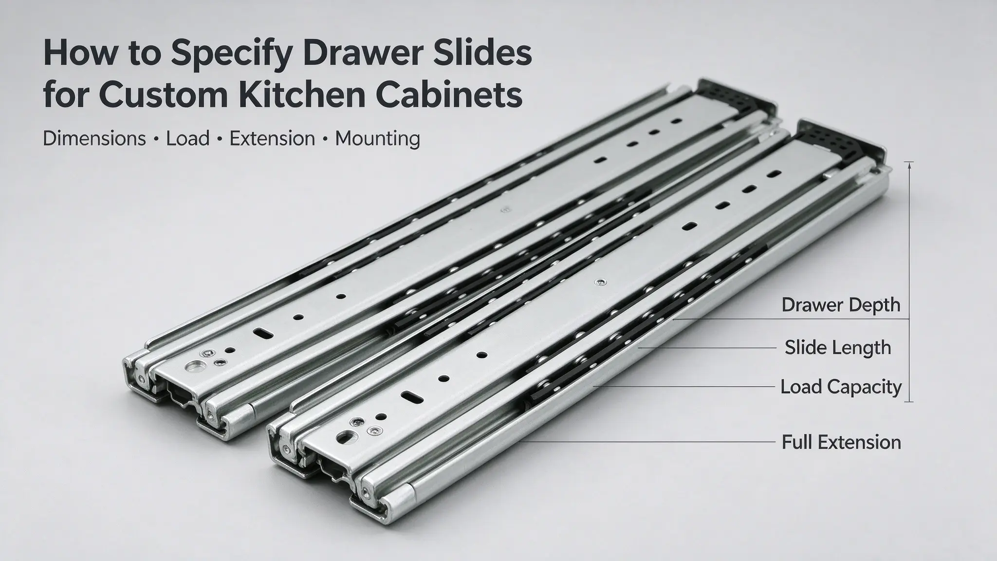 How to Specify Drawer Slides for Custom Kitchen Cabinet Projects